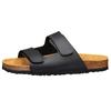 Pantolette LICO "Pantolette Bioline Velcro", Gr. 49, schwarz, Synthetik, Schuhe Pantolette