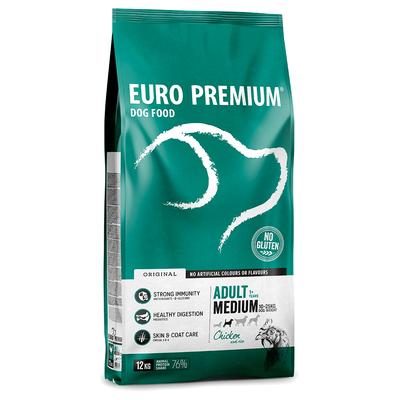 12kg Euro Premium Medium Adult Chicken & Rice Hundefutter trocken