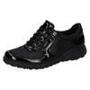 Sneaker WALDLÄUFER "Havy-Soft", Damen, Gr. 5,5 (38,5), schwarz, Lackleder, Textil, sportlich, Schuhe Sneaker, im Materialmix, H-Weite, Freizeitschuh, Halbschuh, Schnürschuh