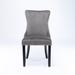 Set of 2 Upholstered Wing-Back Dining Chair with Backstitching Nailhead Trim