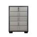 Bedroom Chest with 5 Drawers Silver PU and Black Finish