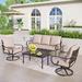 5/7-Seat Patio Conversation Set with 3-Seat Sofa, 2/4 Single Chairs, 2-Seat Sofa and 1 Coffee Table
