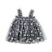 HAPIMO Girls s A Line Dress Toddler Baby Polka Dot Fruit Relaxed Comfy Princess Dress Lovely Sleeveless Square Neck Pleated Swing Mesh Hem Cute Holiday Gray 4 Years