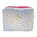 Korean Quilted Cosmetic Bag Flower Handbags Women for Ladies Girl (Floral Pink)