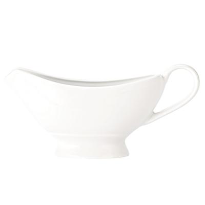 Libbey 999333904 7 oz Constellation Sauce Boat - Porcelain, Lunar White