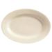Libbey PWC-13 Oval Cream White Rolled Edge Platter, Princess White