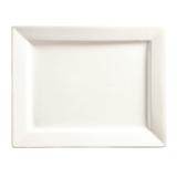 Libbey SL-25 Rectangular Porcelain Platter, 14x11", Porcelana, Slate, White