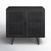 Joss & Main Jensi 2 Door Accent Chest Wood/Metal in Black/Brown | 32 H x 35 W x 18 D in | Wayfair 948C0248D8AC4366B34359D135B3266D