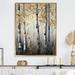 Red Barrel Studio® Martinsburg Birch Tree Forest Wonderland V On Canvas Print Metal in Black/Green/White | 32 H x 24 W x 1 D in | Wayfair