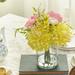 Primrue Dahlia Special Floral Arrangement in Vase Silk/Plastic | 8.6 H x 7.4 W x 7.4 D in | Wayfair 09A1F7A1731C45F7BD8C29B7C26F0B55
