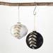 The Holiday Aisle® 2 Piece Ball Ornament Set Glass in Black/White | 4 H x 4 W x 4 D in | Wayfair 02A7157E1B98487281FAA69110A2D326