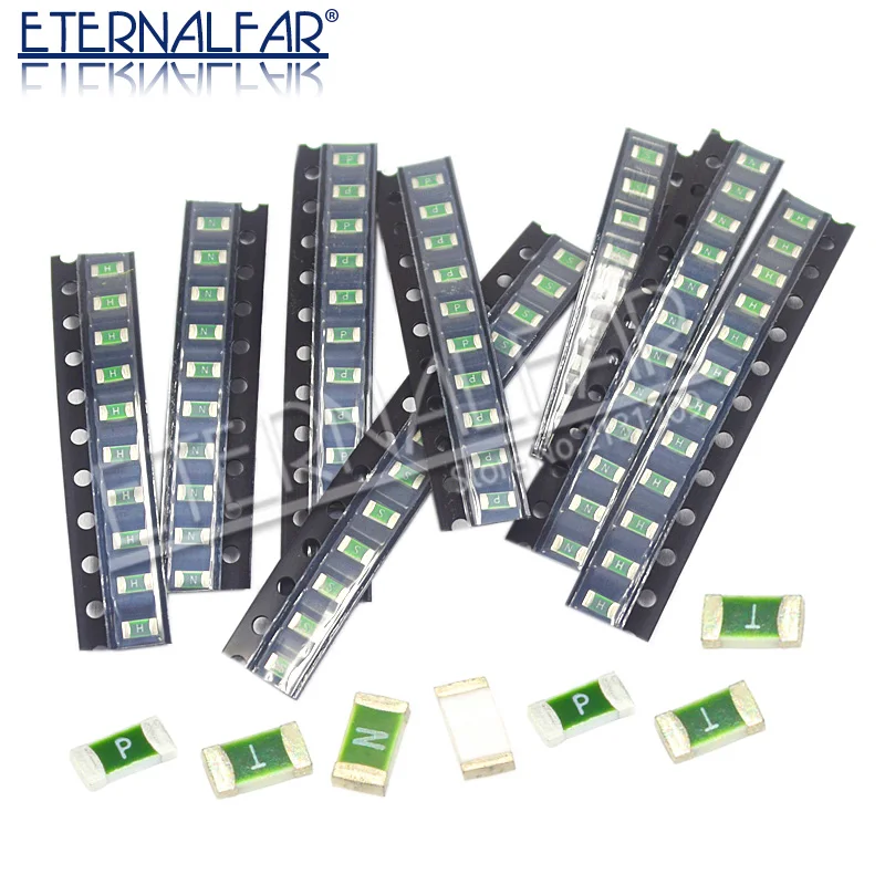 Ein einmalige SMD-Sicherung mit positiver Trennung 1206 3216 0,5 A 1 A 1,5 A 2 A 2,5 A 3 A 3,5 A 4 A 5 A 6 A 7 A 8 A 10 A 12 A 15 A 20 A 30 A schnelle Wirkung Image