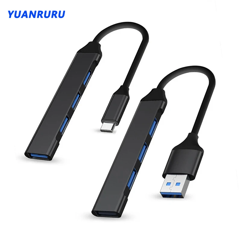 USB 3.0 Hub USB Hub 4 Port High Speed Typ c Splitter 5 Gbit/s Für PC Computer Zubehör Multiport HUB 4 USB 3.0 2,0 Ports Image