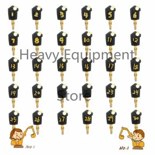 30Pcs iron Key Schwere Ausrüstung Zündung Loader Planierraupe Schlüssel Für Raupe 5P8500 KATZE