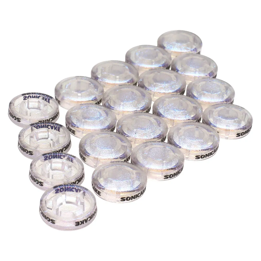 SONICAKE Fußschalter-Topper, transparente, klare Kappe für Gitarren-Effektpedal, 10 mm, 20 Stück Image