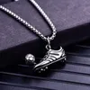 Wukaka Hip Hop Fußballschuh Anhänger Herren Halskette Kette für Jungen Anhänger Punk Halsketten Mann Schmuck