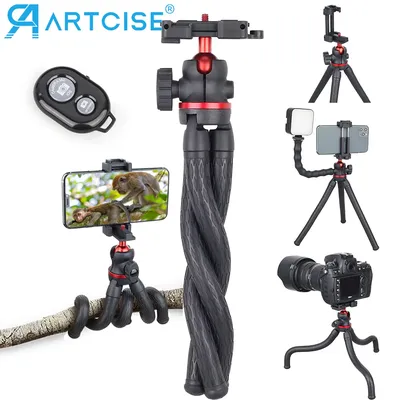 Stativ für Telefon Mobile Kamera Octopus Halter Smartphone Selfie Stick Flexible Mini Stativ Handy Ständer GoPros Kugelkopf DT45