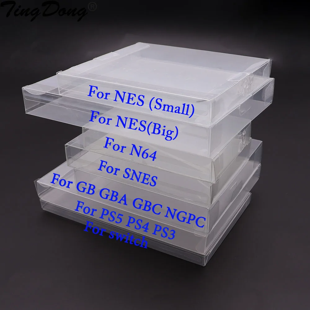 Transparente Klare Patrone Schutzhülle Abdeckung Für GB GBA GBC SNES N64 NES NGPC Schalter Schutz Box Für PS5 Für PS4 /PS3 Image