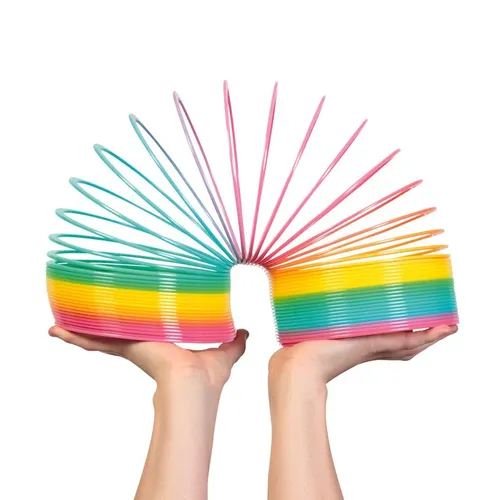 9cm große Spiral spiel Regenbogen verrückte Frühling Anti stress Spielzeug für Kinder lustige