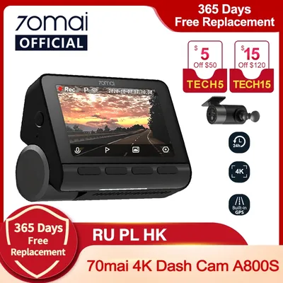 70mai a800s Dash Cam 4k uhd Kino qualität eingebautes GPS adas 70mai 4k Front Cam A800s