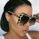 Punk Leopard Sonnenbrille Frauen Sexy Übergroßen Sonnenbrille Männer UV400 Gradienten Shades