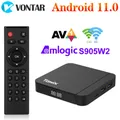 Tanix w2 smart tv box android 11 amlogic s905w2 4gb 64gb unterstützung av1 dual wifi media player