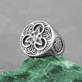 Edelstahl Victoria Odin Trinity Rune Ring Männer Retro Mode Celtic Knoten Amulett Zubehör Hip Hop