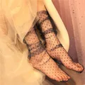 1 paar Sexy Dot Spitze Socken Frauen Transparent Mesh Socken Damen Ultra-Dünne Prinzessin Tüll