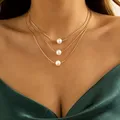 Ingemark Einfache Kpop Schlange Kette Choker Halskette für Frauen Mädchen Hochzeit Vintage Perle