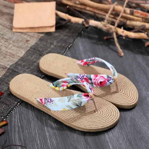 Schuhe Frauen Sommer Sandalen Anti-slip Hausschuhe Flip-Flops Floral Strand Thongs Hausschuhe