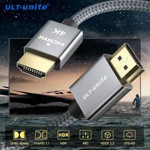 4K HDMI Kabel High Speed 18Gbps HDMI 2 0 Kabel HDR 3D Geflochtene HDMI Kabel ARC Kompatibel für