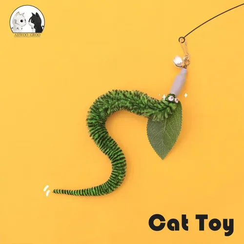 Caterpillar Cat Spielzeug Set Katze Feder Teaser Zauberstab Spielzeug für Kätzchen Katze hund Plüsch