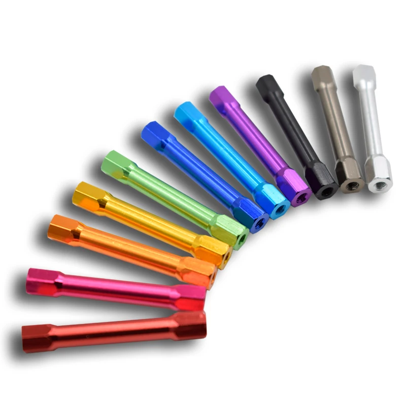 10 Stück M3 Aluminium-Abstandsbolzen, doppelter Sechskantkopf, bunter Aluminium-Abstandshalter, Abstandshalter, Säule m3 x 15/20/25/30/35/37/40/45/50 Image