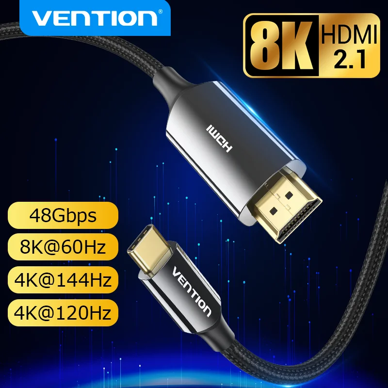 Intervention USB C zu HDMI Kabel 8k Typ C HDMI Thunderbolt 3 Adapter für MacBook Samsung Galaxy S10/S9 Huawei Ehre Typ C zu HDMI Image