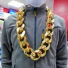 FishSheep Hip Hop Gold Farbe Big Acryl Chunky Kette Halskette Für Männer Punk Übergroßen Große Kunststoff Link Kette männer schmuck