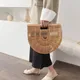 Elegante Weibliche Weave Tote tasche 2022 Mode frauen Designer Handtasche Große Sattel tasche Stroh