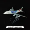 Maßstab 1:400 Metall Druckguss Flugzeug Modell Fliegen emirate a380 Expo Airlines Replik 16cm Boeing