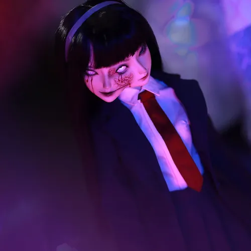 BJD Puppe Zwei Gesicht 1/4 Mio Vollen Satz Doppel Emotion Verbunden Horror Anime Puppe