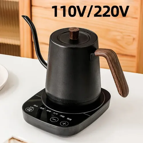 Schwanenhals Wasserkocher 800ml Hand gebrüht Kaffeekanne Smart Teekanne Temperatur regler 1000w