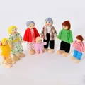 Neue Holz Möbel Miniatur Spielzeug Mini Holz Puppen Familie Puppe Kinder Kinder Haus Spielen