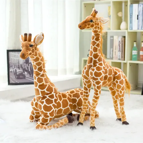 Riesige Echt Leben Giraffe Plüsch Spielzeug Nette Stofftier Puppen Weich Simulation Giraffe Puppe