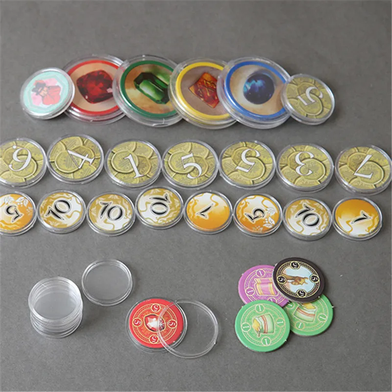 20/50 Stück 15 Größen 18–45 mm durchsichtige Kunststoff-Schutzkapseln, Behälter, Etui für Chips, Token, Münzsammelhalter, Boxen