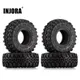 INJORA 1.0 "Weiche Gummi Rad Reifen 56*22mm Rock Gelände für 1/18 1/24 RC Crawler Auto Axial SCX24