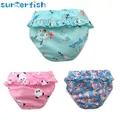 Infant Kinder Leck beweis Schwimmen Windeln Neugeborenen Baby Hohe Taille Badehose Baby Jungen