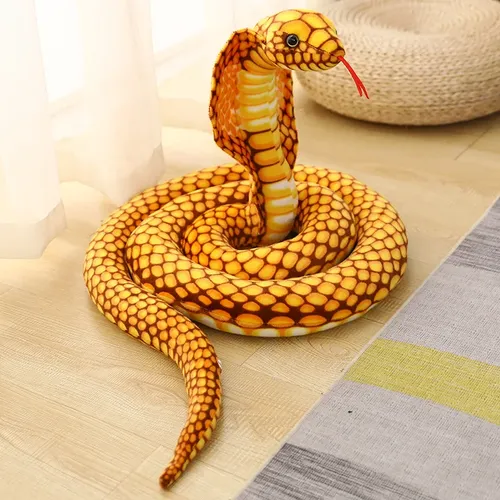 80-240cm Realistische Cobra Figur Lebensechte Python Pit Viper Plüsch Spielzeug Weiche Stofftier