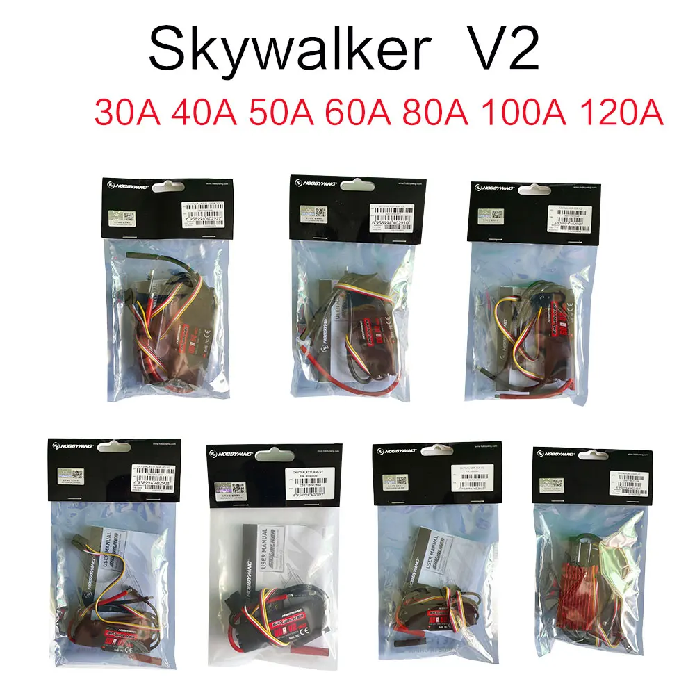 Hobby wing Skywalker 20a 30a 40a 50a 60a 80a 100a 120a v1 v2 esc Geschwindigkeit regler mit Ubec für RC Flugzeuge Hubschrauber