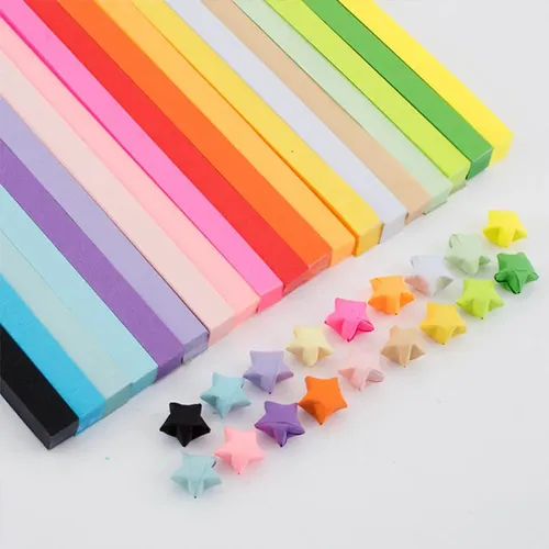 380/540/1030 Pcs Bunte Sterne Streifen Origami Set Bunte Hand Falten Origami DIY Geschenk Papier