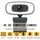 Webcam 4k 1080p Mini kamera 2k Full HD Webcam mit Mikrofon 15-30fps USB Web Cam für Youtube PC