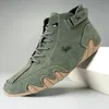 Lässige Turnschuhe für Männer, Luxus-Designer-Schuhe, runder Kopf, Leder-Stiefeletten, 2023, neue Mode, Komfort-Loafer, Herrenschuhe