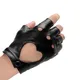 1 paar Frauen Punk Kurze PU Leder Handschuhe Half Finger Finger Hip-Hop Fahren Motorrad Unisex